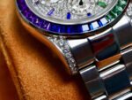 Rolex Daytona 40mm Stainless Steel Rainbow Case Diamond Dial - Image 3