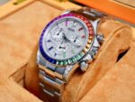 Rolex Daytona 40mm Stainless Steel Rainbow Case Diamond Dial - Image 2