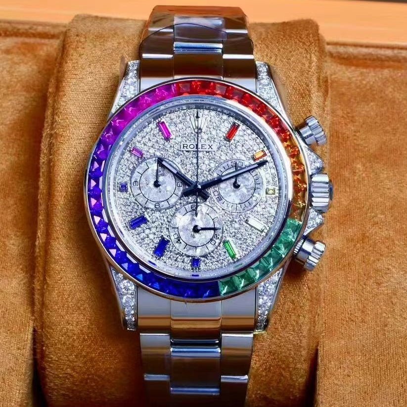 img_1ae35078_20251113_i1763027499662_1526_0_0_jpg Rolex Daytona 40mm Stainless Steel Rainbow Case Diamond Dial - Image 1