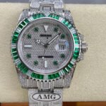 Rolex Submariner Date Green Full Diamond