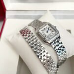 Panthere 22mm Silver Diamond Bezel Double Chain 44cm - Image 2