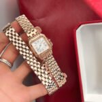 Panthere 22mm Pink Gold Diamond Bezel Double Chain 44cm - Image 3